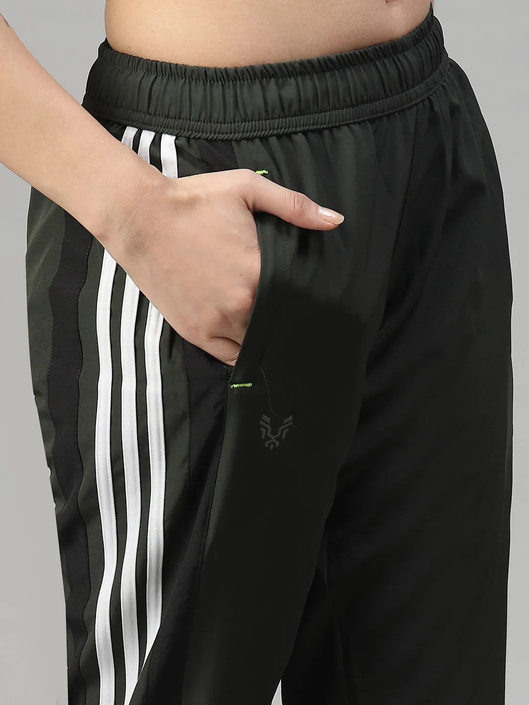 Women's Cotton Regular Fit Joggers Track Pants with 2 Zippered Pockets