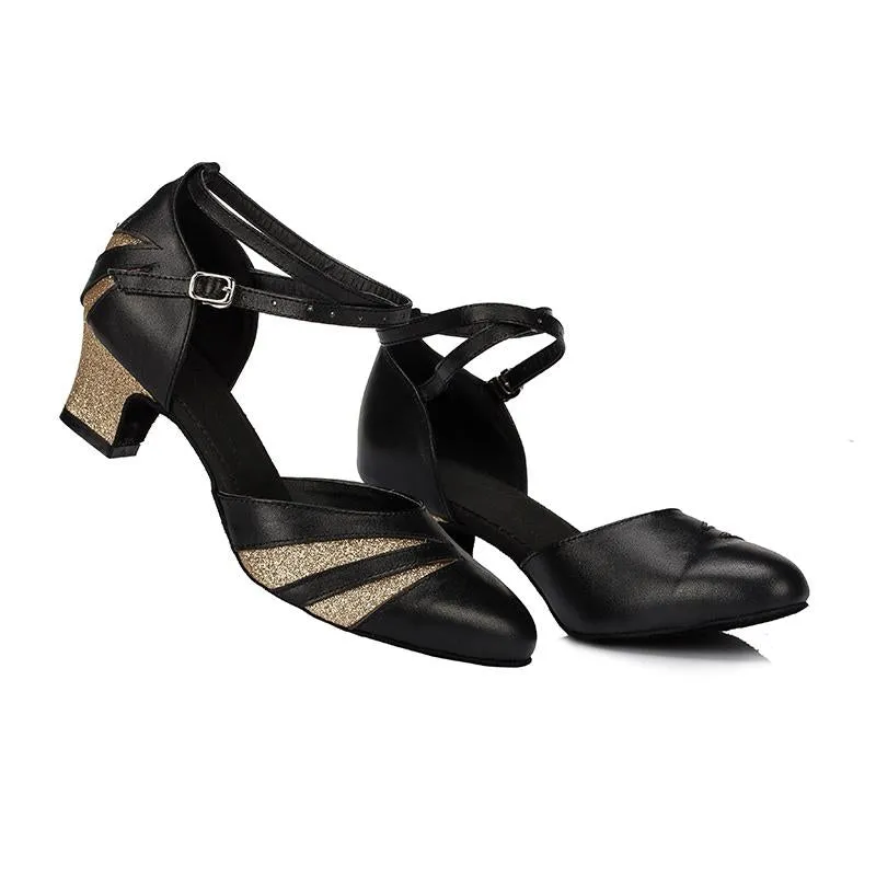 Women's  Real Leather  Heels Modern With Buckle   Dance Shoes /Ballroom Dance Shoes/Modern Shoes