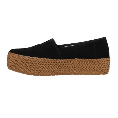 Women's Shoes TOMS VALENCIA Slip On Platform Espadrilles 10019795 BLACK