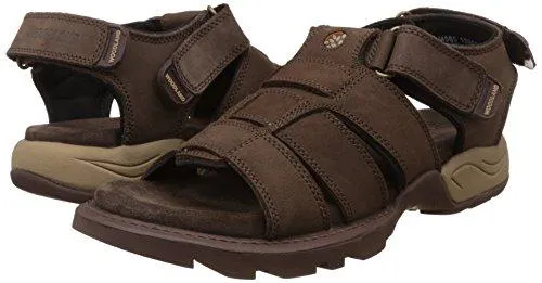 Woodland Men's Brown Leather Sandals and Floaters - 8 UK/India (42 EU)