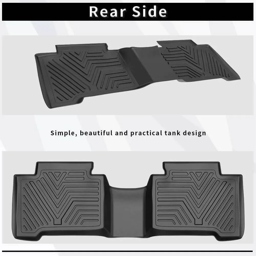 YITAMOTOR® 2016-2017 Toyota Tacoma Double Cab Floor Mats Floor Liners All Weather Protection Black Rubber